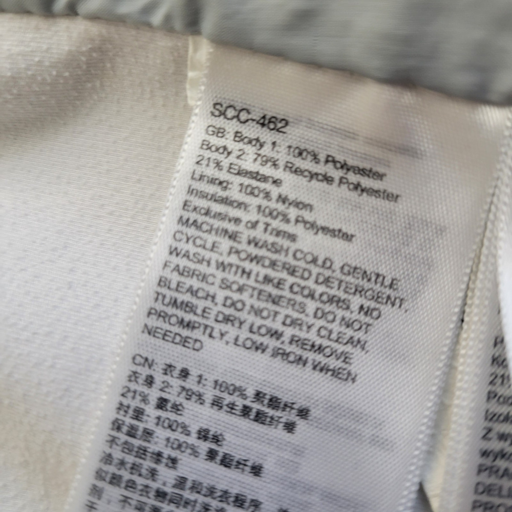 MARMOT Vest Womens Medium White Gray Quilted Warm Side Panels Walk Stroll - Picture 12 of 13